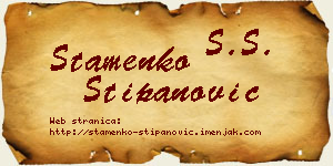Stamenko Stipanović vizit kartica